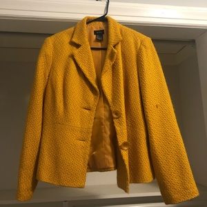 R.Q.T Waffle Blazer Mustard Yellow Smoke Free Home 24 1/2 inches long